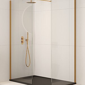Aspect Wetroom Panel 900Mm - Brushed Gold