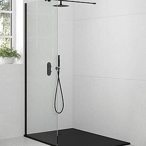 Aspect Wetroom Panel 900Mm - Matt Black