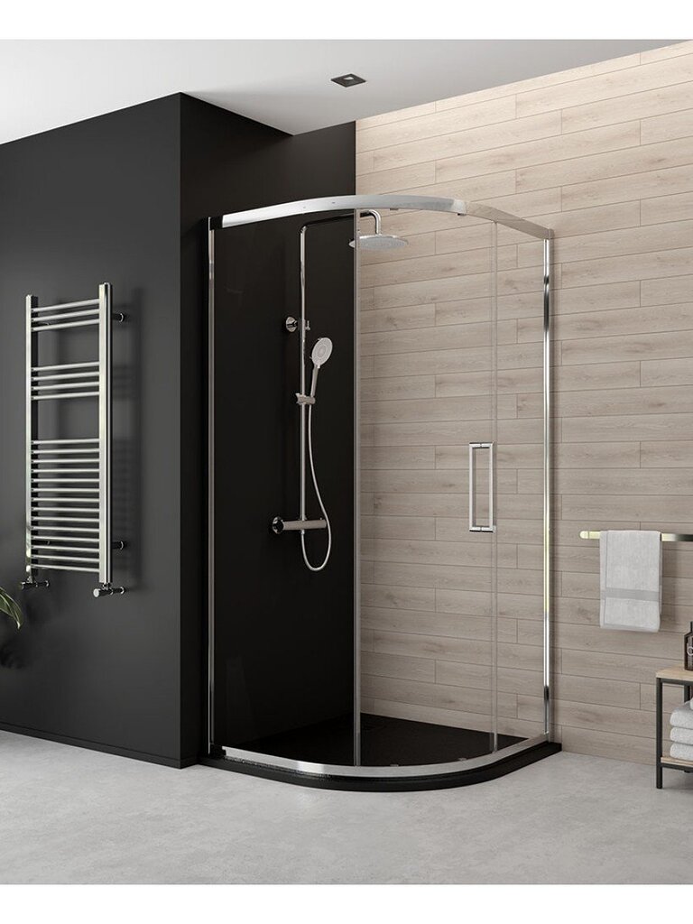 Aspect 8Mm Single Door Quadrant 900Mm - Chrome - SR Bathroom & Tiles