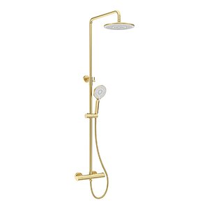 Alita Rain Thermostatic Shower Kit Brushed Gold