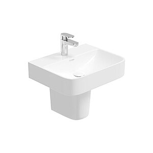 Horizon 50Cm 1Th Square Basin & Semi Pedestal