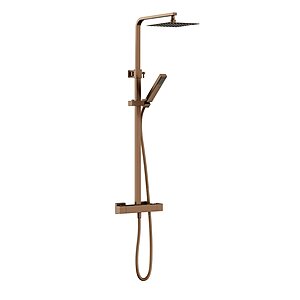 Square Bar Mixer Shower - Brushed Bronze