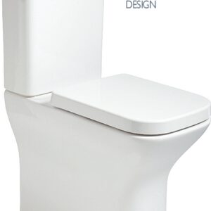 SOPHIA Rimless Comfort Height Fully Shrouded Close Coupled WC & Gamma Soft Close Seat