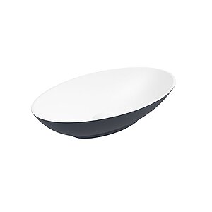 SKAL Oval 60cm Wash Basin White - Night Sky Blue & Waste