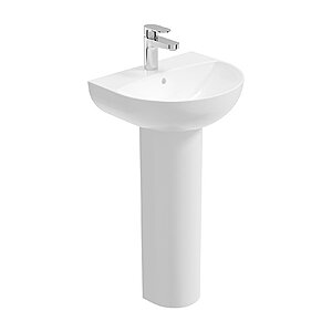 HORIZON Round 1 Tap Hole Wash Basin & Full Pedestal