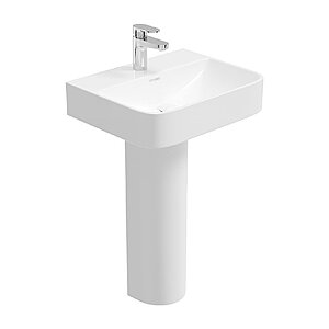 HORIZON Square 55cm 1 Tap Hole Wash Basin & Full Pedestal