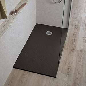 1700x800 Slate Anthracite Shower Tray inc 90mm High Flow Waste