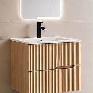 Bijou Oak Wall Hung Unit with Basin